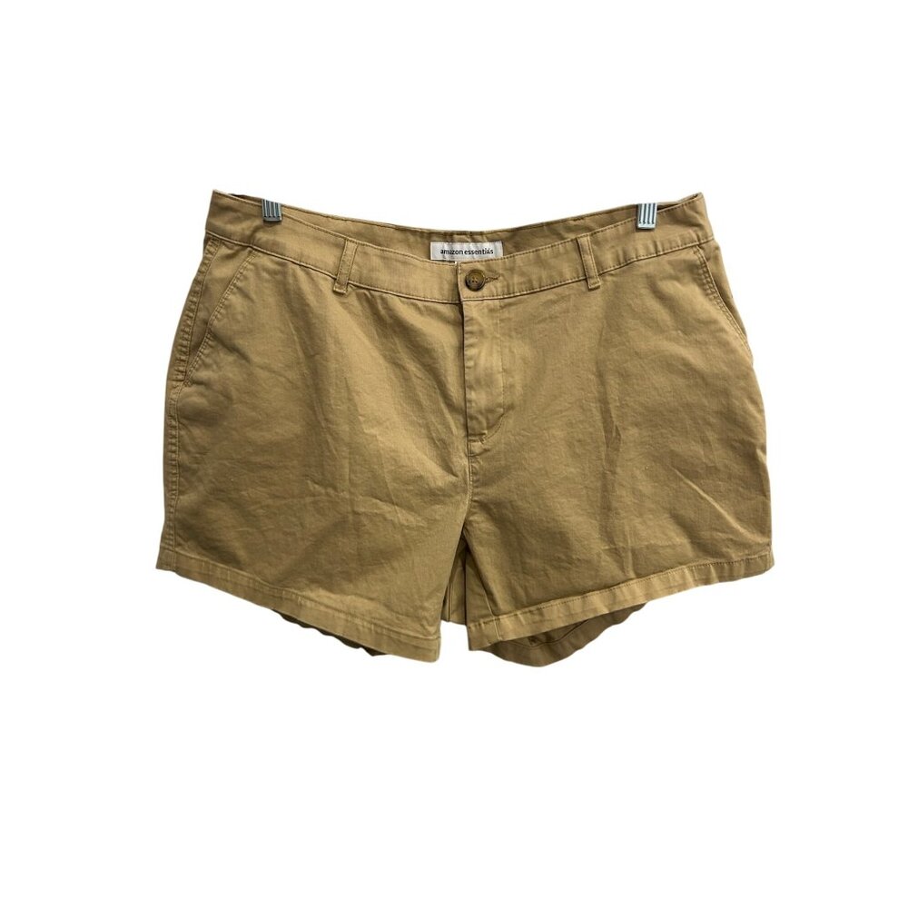 Essentials Womens Khaki Shorts Size 16W